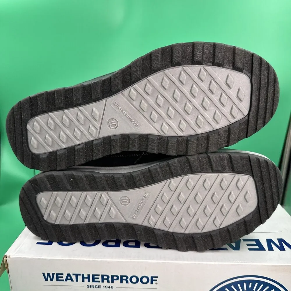Weatherproof Jenkins Mens 10 Black Lace Up Memory Foam Hiking Boots NEW IN BOX